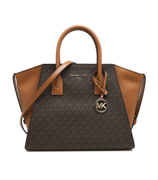 MICHAEL KORS AVRIL 35F4G4VS3L LG TZ SATCHEL LEATHER LUGGAGE MULTI COLOR