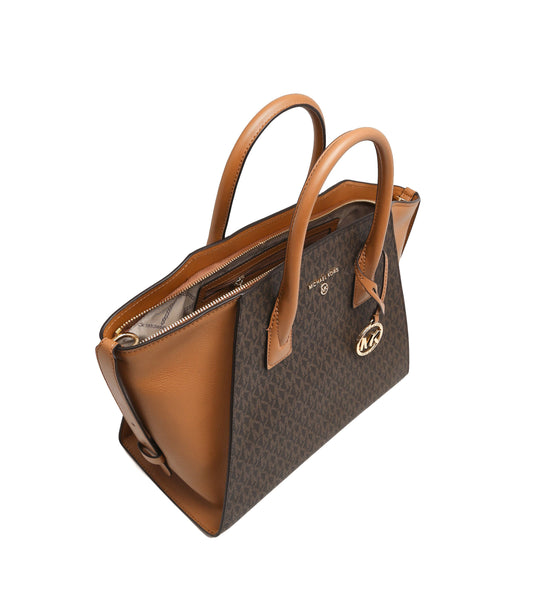 MICHAEL KORS AVRIL 35F4G4VS3L LG TZ SATCHEL LEATHER LUGGAGE MULTI COLOR